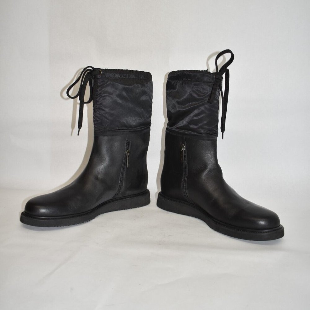 $650 AQUATALIA Camillia Shearling-Lined Leather Boots WINTER BLACK 10.5 (ME35) - Picture 4 of 8
